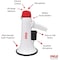 Pyle Professional 40W Megaphone/Bullhorn (White) PMP40 - alternate 5